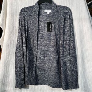 kim rogers / blue and white cardigan size small womens